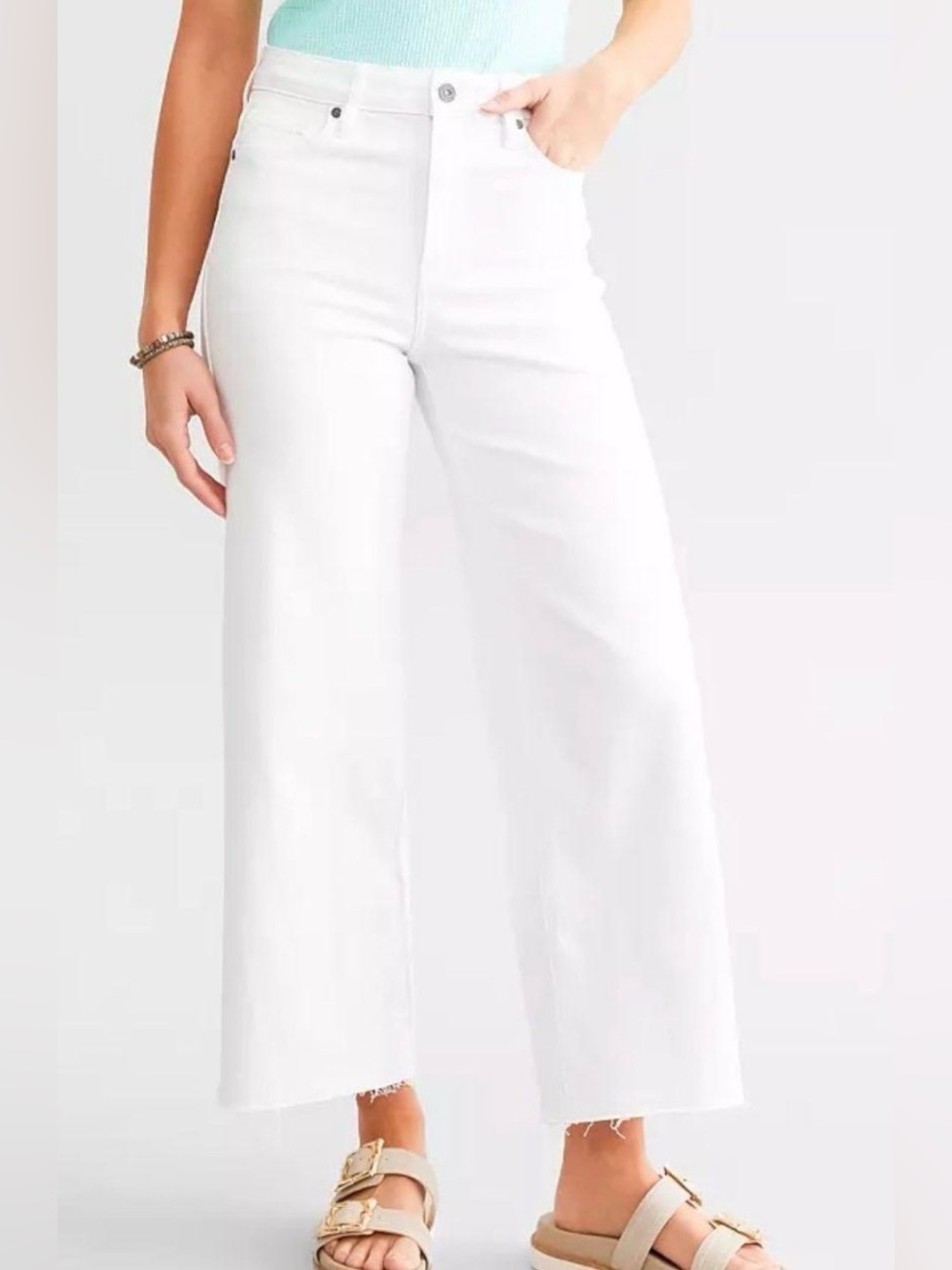 HIDDEN Nori Cropped Wide Leg
Jeans White Size 30